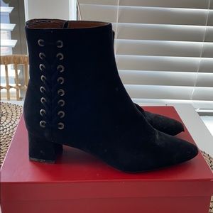 Aquatalia lace up heeled booties - Real suede